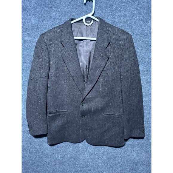 40R MANI by Armani Italy Men's Tan Geometric 100% Virgin Wool Sports Coat Jacket - Picture 1 of 9